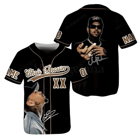 Discover Personalized Chris Brown XX 2025 Baseball Jersey, Custom Tour Shirt, Baseball Jersey for Adult Youth Kid, Breezy Bowl XX Baseball Jersey