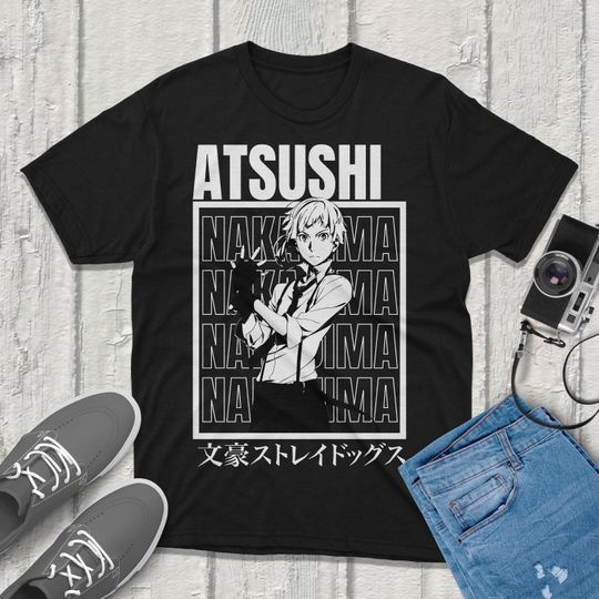 Atsushi Bungou Stray Dogs T-Shirt Anime Vintage Streetwear