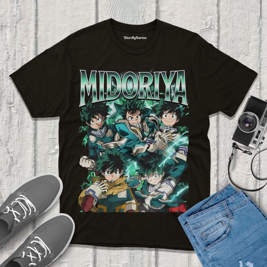 Discover Izuku Midoriya Hero Anime TShirt Unisex Vintage Streetwear