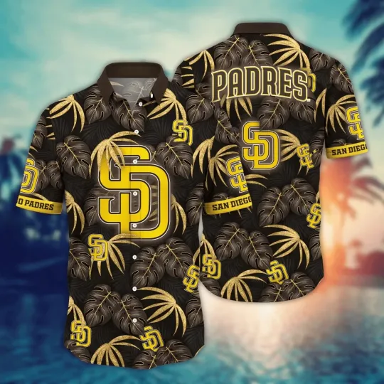San Diego Padres Midnight Tropics Hawaiian Shirt, Gift for Fan