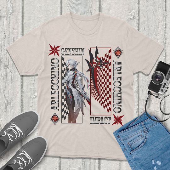 Arlecchino Genshin Impact T-Shirt Vintage Streetwear