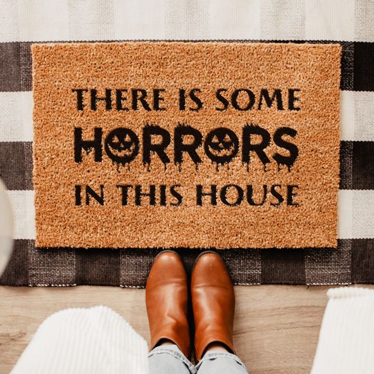 Funny Halloween Doormat, Autumn Welcome Mat, Halloween Home Decor, Halloween Decorations, Fall Door Mat, Housewarming Gift
