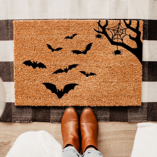 Discover Halloween Doormat, Autumn Welcome Mat, Halloween Home Decor, Halloween Decorations, Fall Door Mat, Housewarming Gift