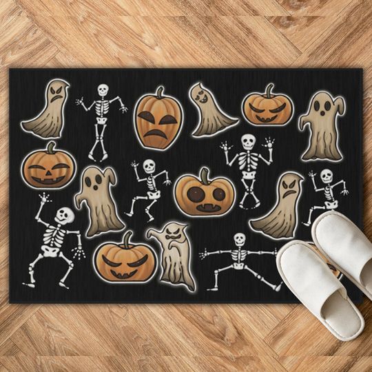 Halloween Door Mat Spooky| Outdoor Rug | Season Halloween Door Mat | Funny Doormat | Fall Autumn Decor Gift | Home Doormat | Custom Doormat