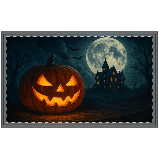 Discover Spooky Halloween Doormat - Perfect for Fall Decor, Haunted House Vibe, Outdoor Entryway Decor, Jack-O-Lantern Welcome Mat