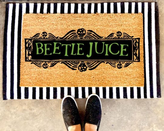 Discover Beetlejuice Doormat | Halloween | Fall | Custom Doormat | Holiday | Gift Idea | Halloween