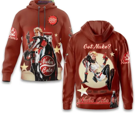 Discover Zap That Thirst Falllout Got Nuke Nuka Cola Fan 3D Hoodie