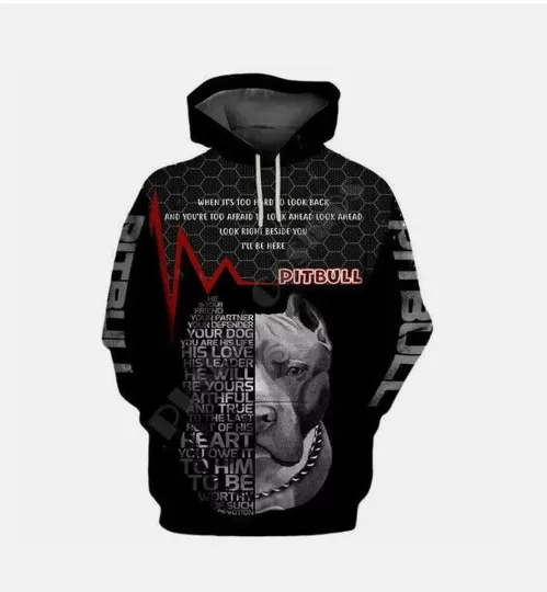 Pitbull Dogs Casual Women Men 3D Print Hoodies