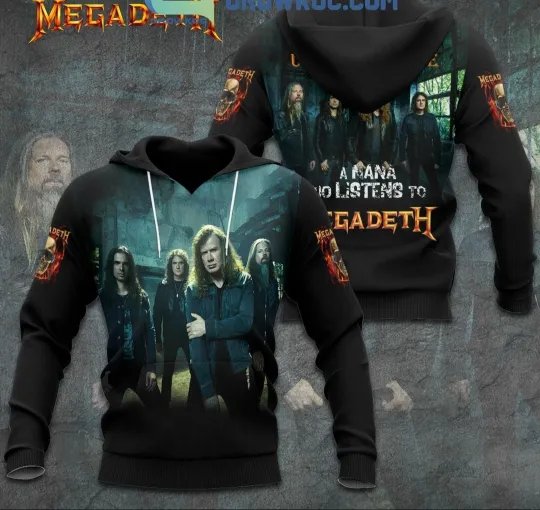 Megadeth Never Underestimate A Nana Listens To Megadeth 2024 Hoodie 3D