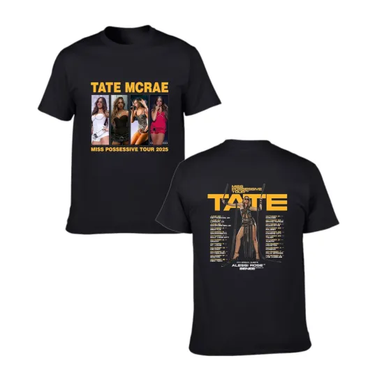 Discover Tate Mcrae Miss Possessive Tour 2025 Merch Shirt with Date & City for Women Men