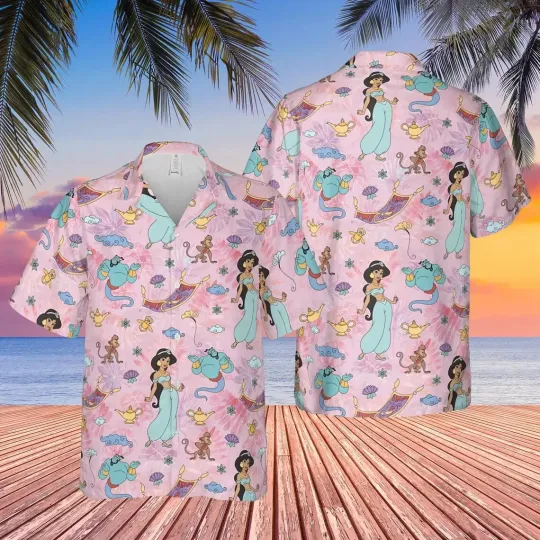 Discover Jasmine Princess Hawaiian Button Down Shirt