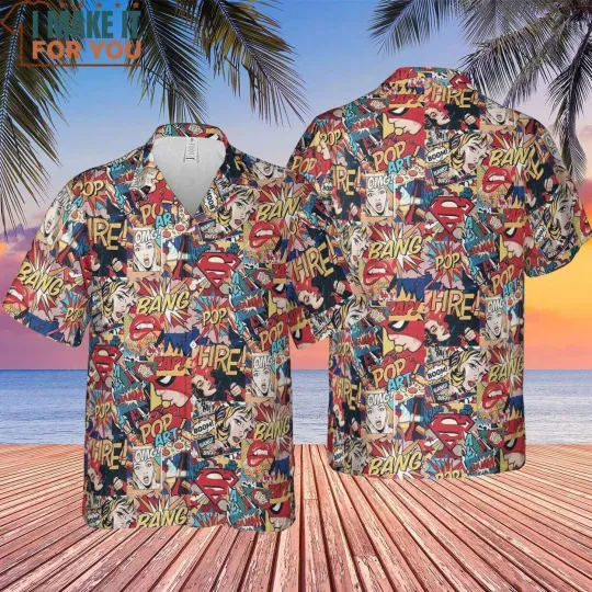 Discover Pop Art Hawaiian Button Down Shirt