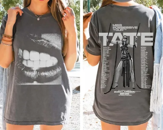 Tate Mcrae Miss Possessive Tour Dates Graphic,Pop Star Fan Unisex T-SHIRT