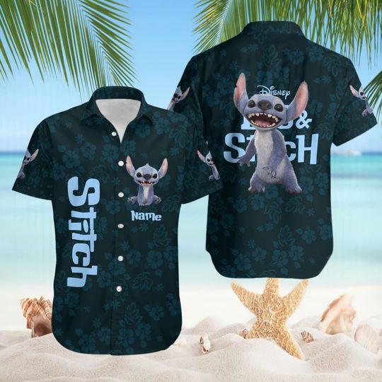 Discover Stitch Hawaiian Shirt, Lilo and Stitch Hawaiian Shirt, Summer Hawaiian Shirt, Stitch Movie Shirt, Stitch Lover Gift, Disneyland Family Shirt