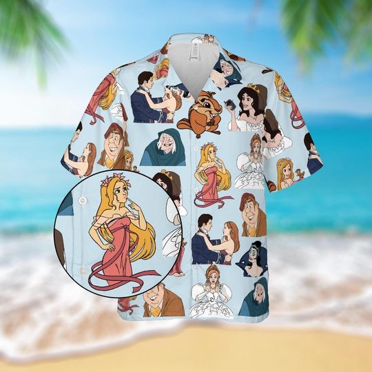 Discover Disney Enchanted Princess Hawaiian Shirt , Fairy Tale Fantasy Disney Inspired Vacation Shirt, gift for him, gift for her