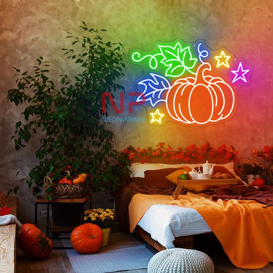 Pumpkin Neon Sign, Halloween Gift , Halloween Neon Sign, Horror Sign, Halloween Decor Wall, Spooky Neon Sign, LED Neon Sign, Pumpkin Decor