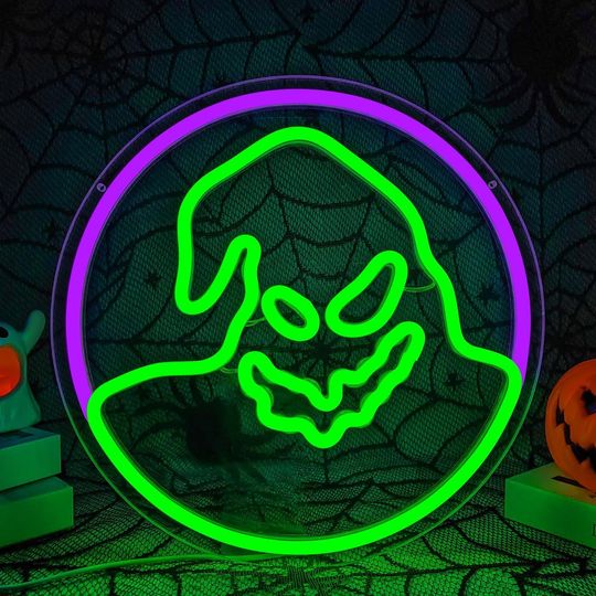 Discover Halloween Ghost Neon Sign | Acrylic Sign | Halloween Sign | Led Neon Sign | Halloween Decor | Neon Halloween | Neon Light | Led Signs