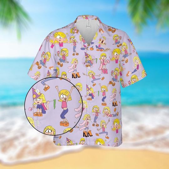 Disney Lizzie McGuire Hawaiian Shirt, Retro Y2K Hawaiian Tee for 2000s,Disney Channel outfit