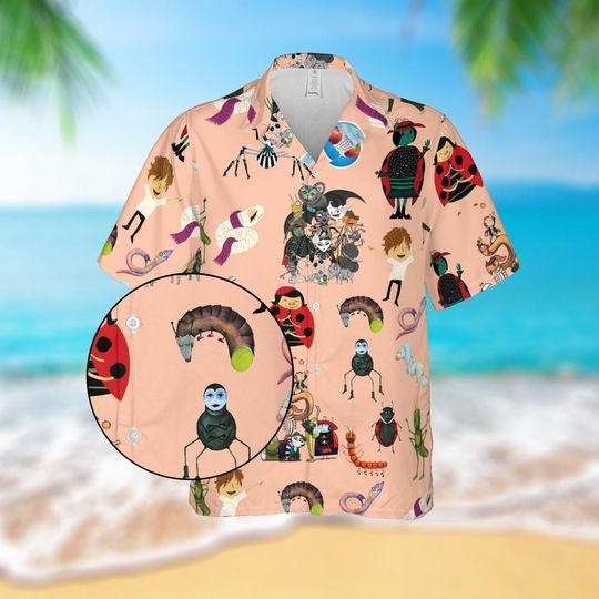 Discover Disney James and the Giant Peach Hawaiian Shirt , Vintage Cartoon Adventure Movie Shirt, gift for him, gift for her