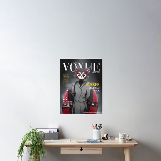 Husk Hazbin Hotel Voxue Magazine Cover Poster