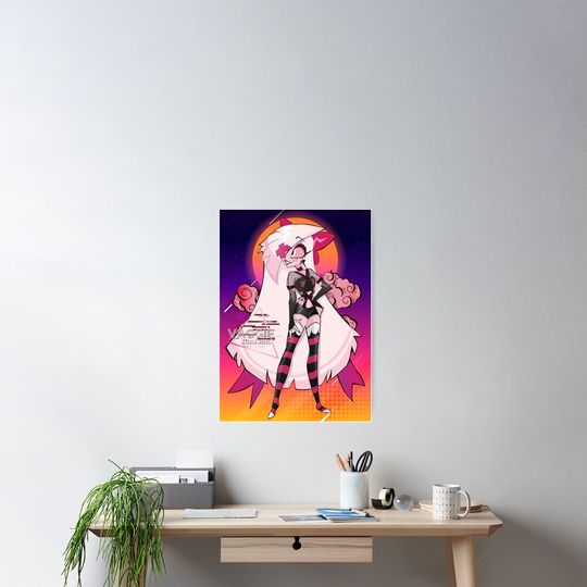 Hazbin Hotel Retro Vaggie Happy Poster