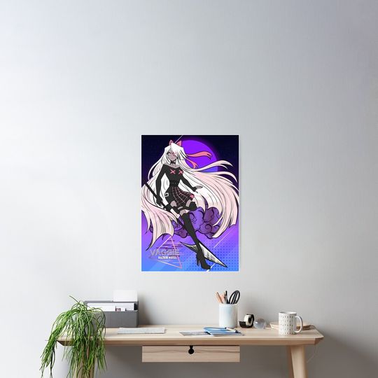Hazbin Hotel Retro Vaggie Goth Poster