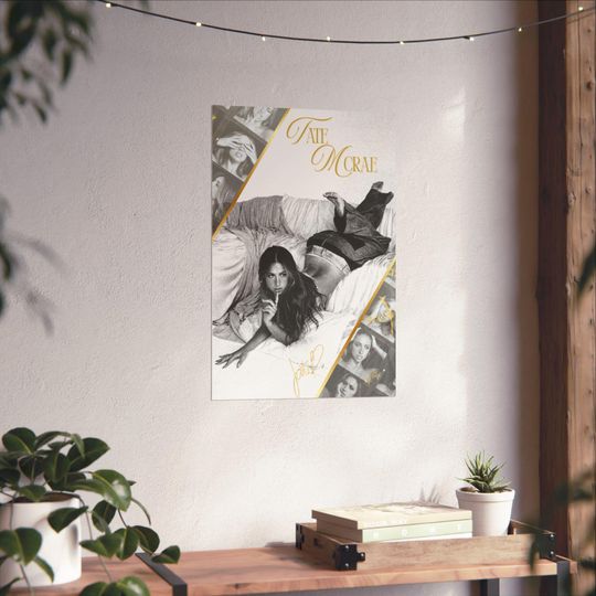 Discover Vintage Tate McRae Poster with Golden Accents Timeless Music Wall Art