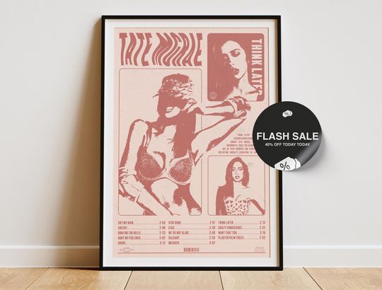Discover Tate McRae - Think Later Digital Album Poster | Greedy Print | Minimalist Music Poster | Hip Hop | Tate Poster | Gift For Her Digital Print
