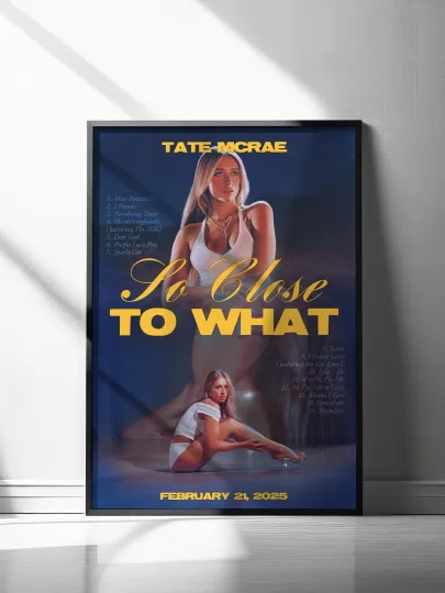 Discover Tate McRae So Close to What Digital Album Poster, Tate Aesthetic Music Wall Art