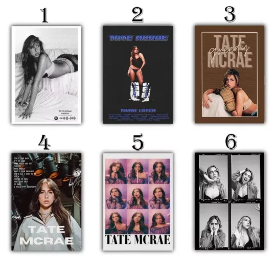 Discover Tate-Mcrae Album Cover Music Lyrics Vintage Wall Decor Poster Unframe Print