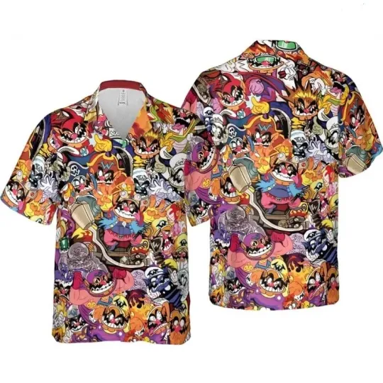 Super Mario Hawaiian Button Down Shirt