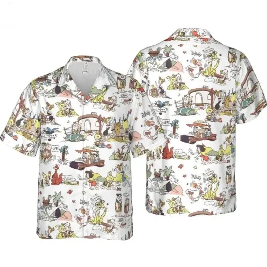 Discover The Flintstone Hawaiian Button Down Shirt