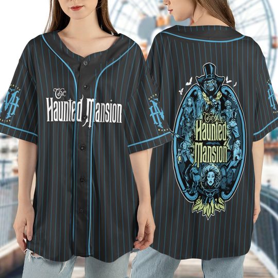 Vintage Disney Haunted Mansion Baseball Jersey, Hitchhiking Ghosts Jersey Shirt, Foolish Mortals Baseball Shirt, Disneyland Halloween Shirt