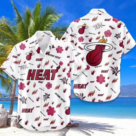 Miami Basketball Team Heats Hawaiian Button Down Shirt