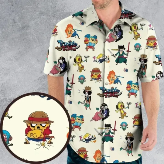 Adventure Time Hawaiian Button Down Shirt