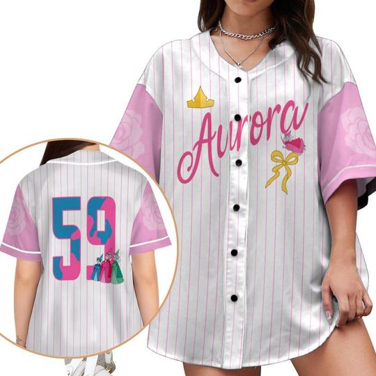Aurora Baseball Jersey Shirt, Disney Sleeping Beauty Jersey, Aurora & Three Good Fairies Jersey, Sleeping Beauty Lovers Gift
