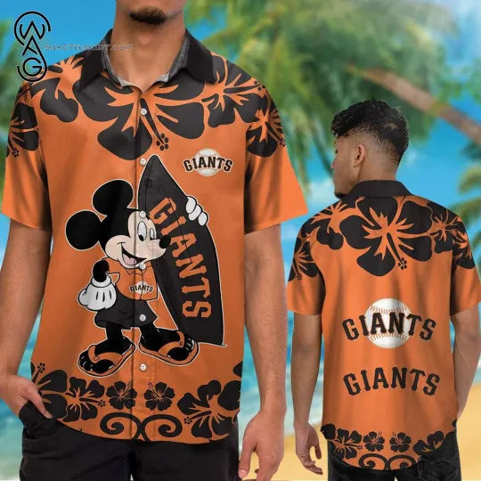 Discover San Francisco Baseball Team Giantss Hawaiian Button Down Shirt