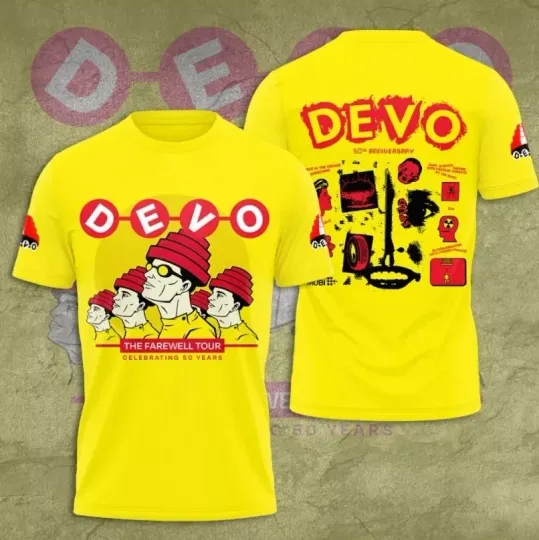 Discover DEVO 50th Anniversary Tour 3D AOP T-Shirt