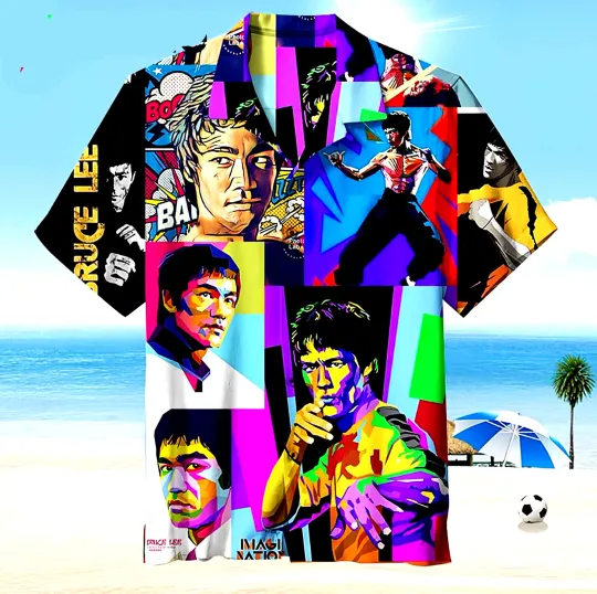 Discover NEW! Bruce Lee Colorful Hawaiian Shirt, Bruce Lee Memory, Gift for Fan