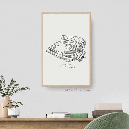 Discover Oriole Park Baltimore, MD, Baltimore Orioles Fan Art, Orioles Fan Poster, Orioles Stadium poster for dad, Baltimore Orioles Baseball art