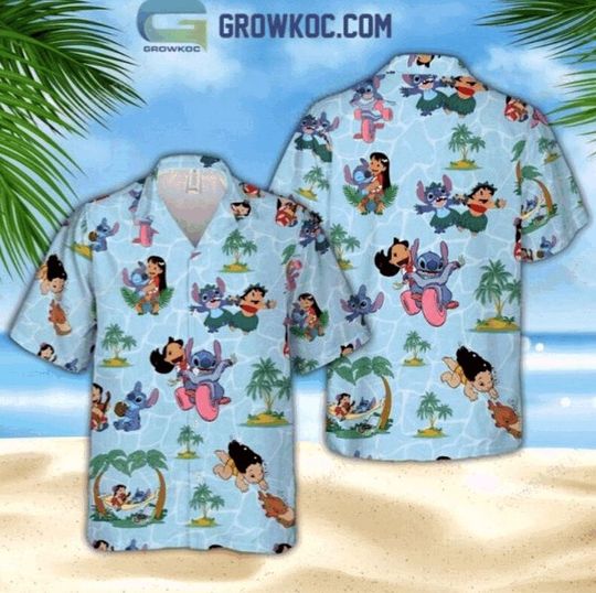 Disney Stitch Ohana Funny Ghost Halloween Hawaiian Shirt
