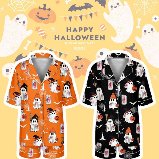 Coquette Halloween Diet Coke Drink Pajamas Set, Mother's Day Gift, Gift For Her, Gift For Mama, Birthday Gift, Bridesmaid Gifts Women