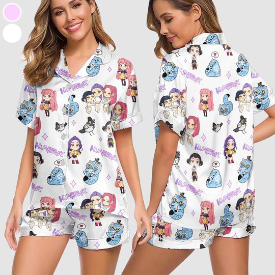 Discover Kpop Demon Hunters Pajama Set, Derpy the Tiger And Bird Sleepwear, Kpop Saja Boys Women Pajamas, Kpop Demon Hunter Shirt