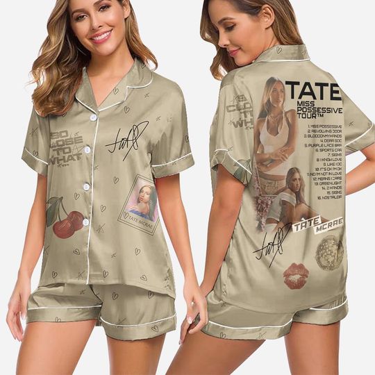 Discover Tate Mcrae Pajamas Set, Tate Mcrae Tour 2025, Tate Mcrae, Tate McRae Think Later World Tour 2025, Tate McRae Think Later World Tour 2025 PJS