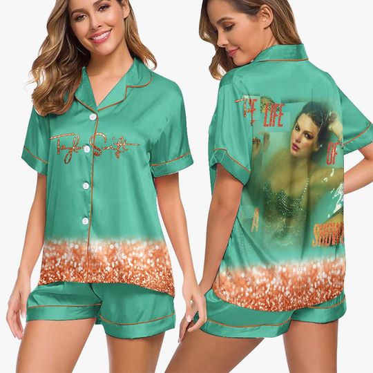 Discover Showgirl Short Pajamas Set, In My Showgirl Era Homewear, TS merch, TS Songs Sleepwear, Country Music Fan Gift, New Album Nightwear