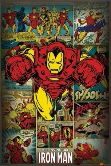 Iron Man Poster Comics Premium Matte Vertical Poster