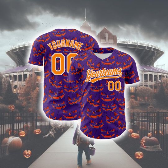 Personalized Halloween Horror Baseball Jersey Streetwear Top