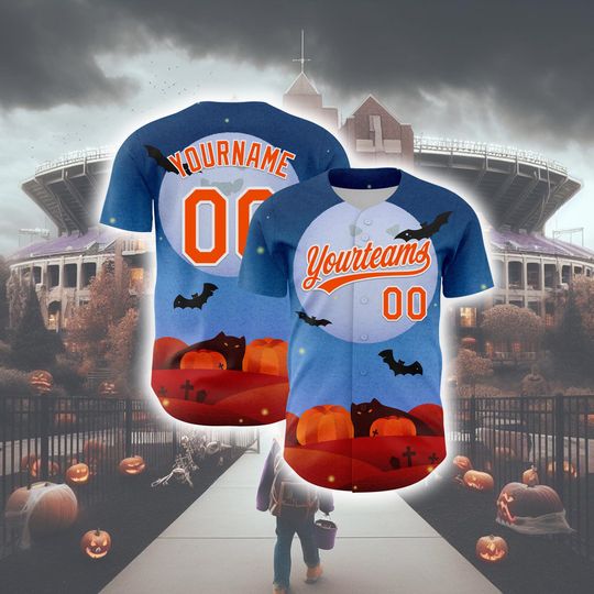 Personalized Halloween Horror Baseball Jersey Unisex Streetwear Shirt