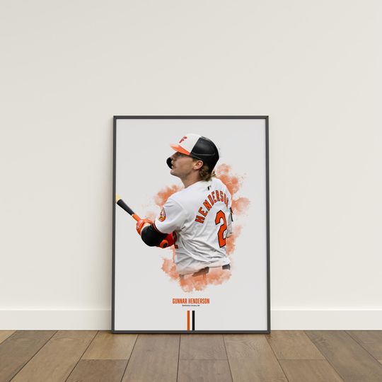 Discover Gunnar Henderson Poster, Baseball Poster, MLB Poster, Sports Poster, Baltimore Orioles, Wall Decor, Baseball Bedroom Decor, Baseball Gift