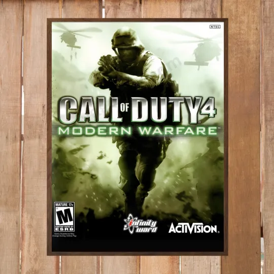 Call of Duty 4 Modern Warfare Poster Vertical Wall Art Decor